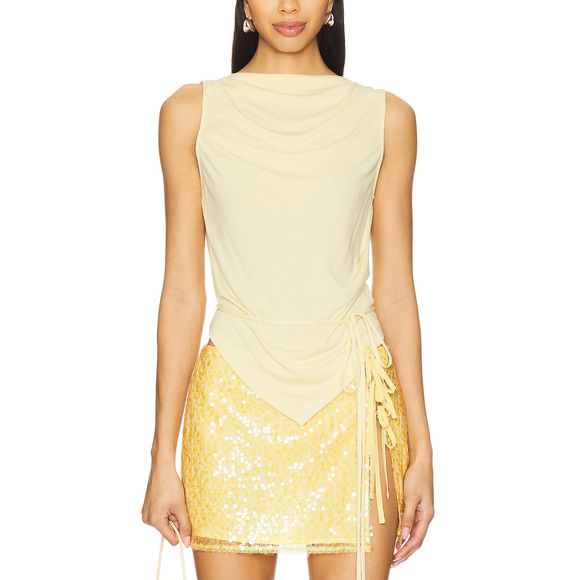 Geel Tops - Geel Ruched Yellow Portia Size S Top